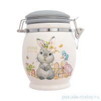 Банка для сыпучих продуктов 11,5 х 15,5 см с зажимом 700 мл &quot;Spring Bunnies&quot; / 279998