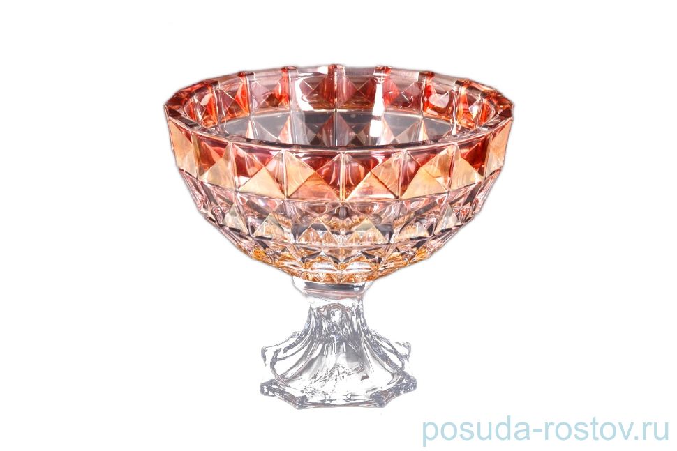 Ваза для фруктов 28 см н/н "Диаманд /янтарно-красная" R-G / 124684