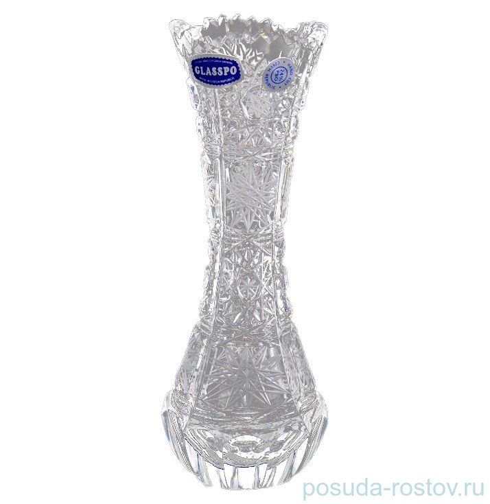 Ваза для цветов 15 см "Glasspo /Хрусталь резной" / 064474