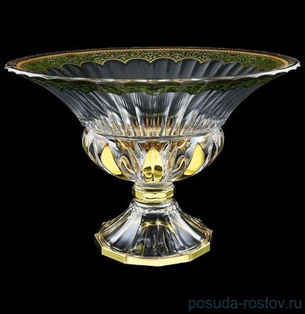 Ваза для фруктов 35 см &quot;Адажио /Империя /Зелёная&quot; / 069977
