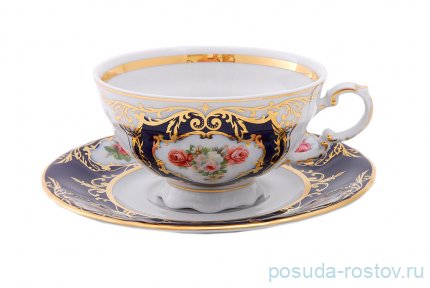 Набор чайных пар 200 мл 6 шт &quot;Соната /Роза /Кобальт&quot; / 085500