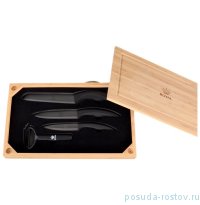 Набор ножей для кухни 4 предмета черные / 086945