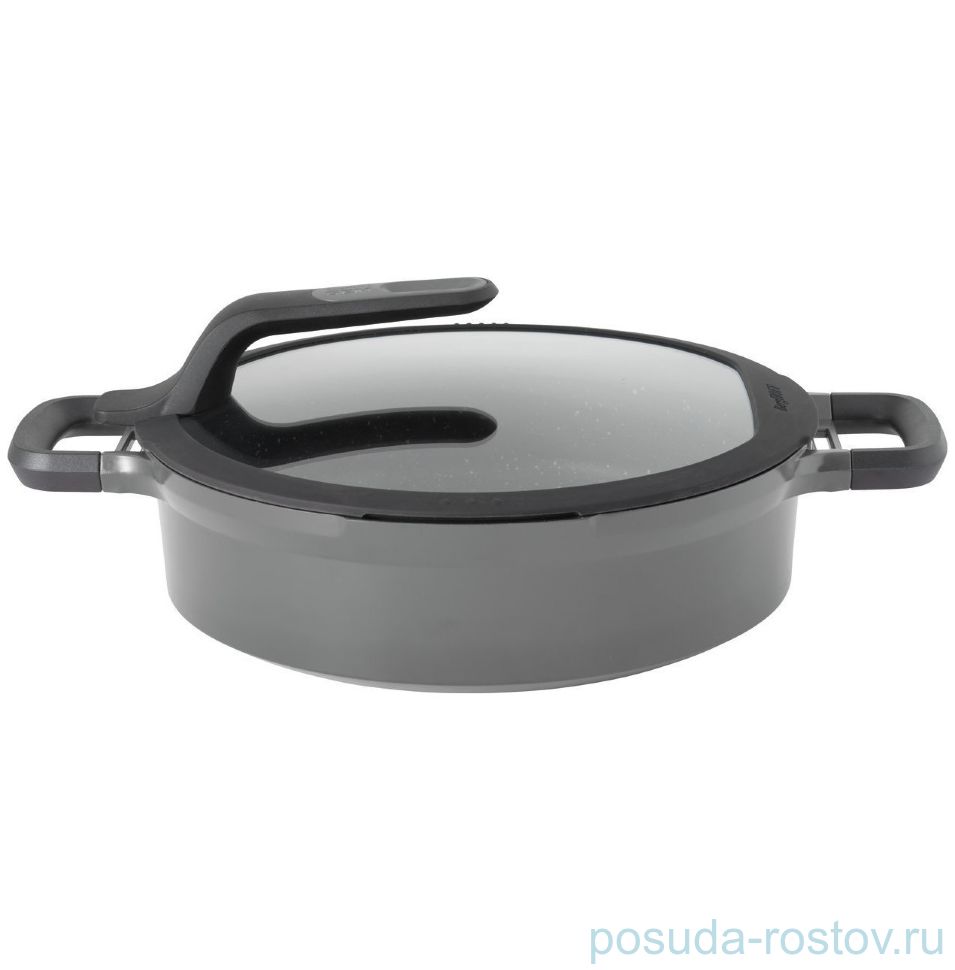 Сотейник 28 см с двумя ручками с крышкой 4,6 л "Gem grey" / 162391