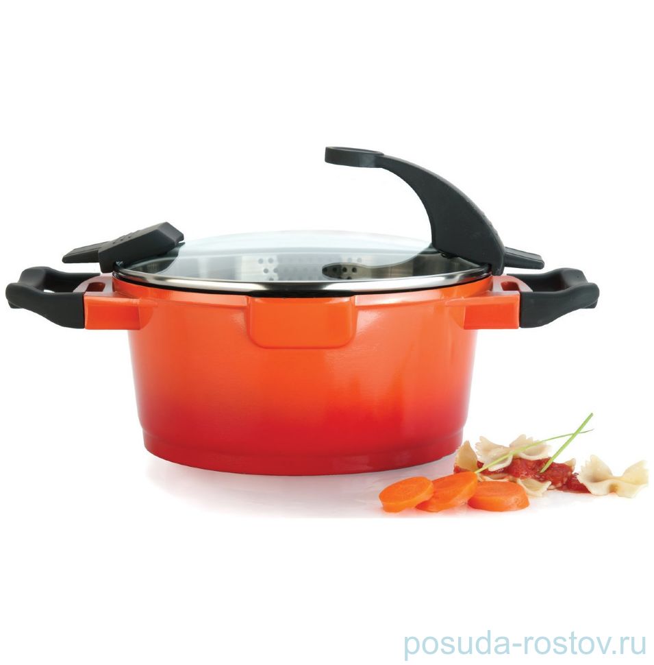 Кастрюля 24 см с крышкой 4,6 л "Virgo Orange" / 162480