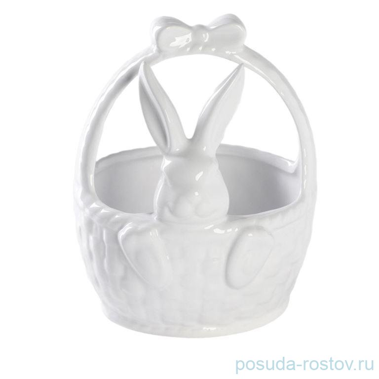 Конфетница 12 х 12 х 14,7 см с ручкой "Зайка" / 280473