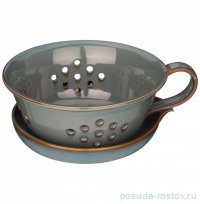 Дуршлаг 19-16 х 16 х 7 см с подставкой 17,5-16 х 3 см серый &quot;Soul kitchen&quot; / 301542