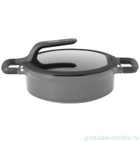 Сотейник 24 см с двумя ручками с крышкой 3,3 л &quot;Gem grey&quot; / 162390