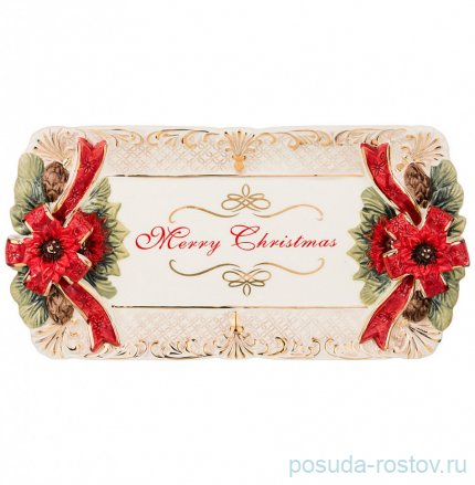 Блюдо 33 х 17 х 5 см прямоугольное &quot;Сhristmas&quot; / 210588
