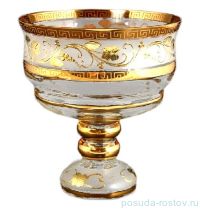 Ваза для конфет 20 см н/н белая &quot;Версаче /Золотой цветок&quot; / 086456