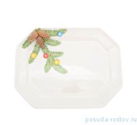 Поднос 37 х 28 см восьмиугольный &quot;christmas world /christmas tree&quot; / 270985