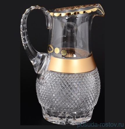 Кувшин для воды 1,3 л &quot;Max Crystal /Хрусталь матовое золото&quot; / 112589