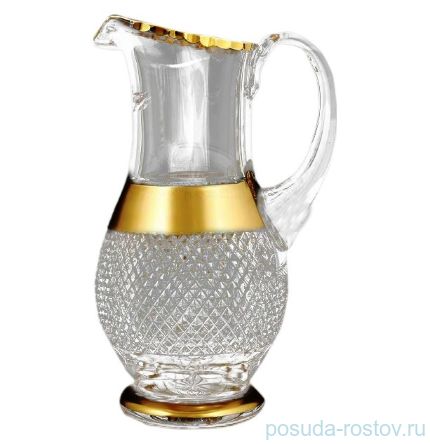 Кувшин для воды 1,3 л &quot;Max Crystal /Хрусталь матовое золото&quot; / 112589