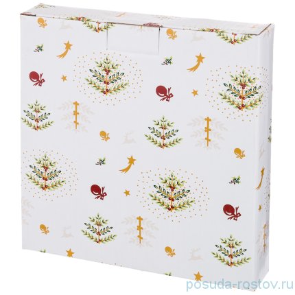 Блюдо 18 х 18 х 2,5 см квадратное &quot;Christmas Collection /Красная&quot; / 192118