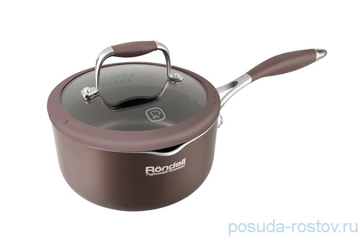 Ковш 16 см с крышкой 1,1 л "Mocaccino" / 139825