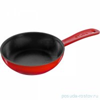 Сковорода 16 см чугунная ручка красная &quot;STAUB&quot; / 234011