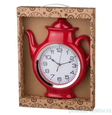 Часы настенные 25 х 30 х 5 см кварцевые красные &quot;CHEF KITCHEN&quot; / 187934