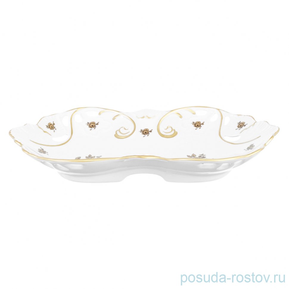 Блюдо 35 см овальное "Корона /Золотая роза" / 212733