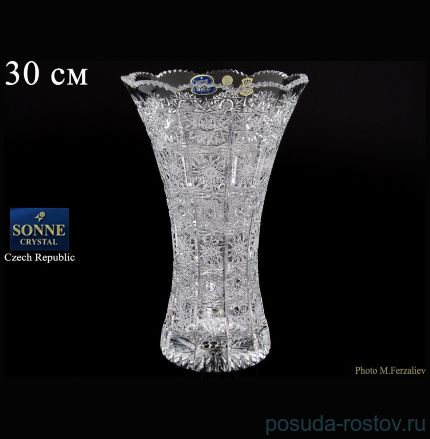 Ваза для цветов 30 см &quot;S.Crystal /Хрусталь резной&quot; / 060309