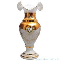 Ваза для цветов 30 см волна &quot;Лепка белая&quot; 9 / 004784