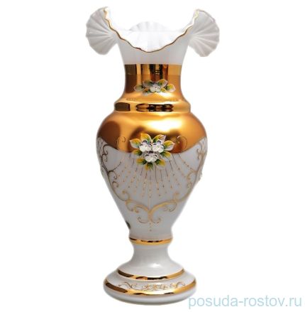 Ваза для цветов 30 см волна &quot;Лепка белая&quot; 9 / 004784