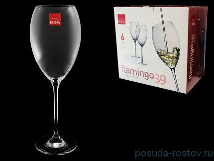 Бокалы для белого вина 390 мл 6 шт &quot;Flamingo /Без декора&quot; / 084482