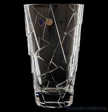 Ваза для цветов 30,5 см &quot;Crack /Без декора&quot; хрусталь Йиглава / 019166