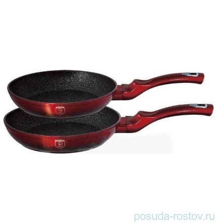 Набор сковород 2 предмета (22, 26 см) &quot;Black-burgundy Metallic Line&quot; / 134344