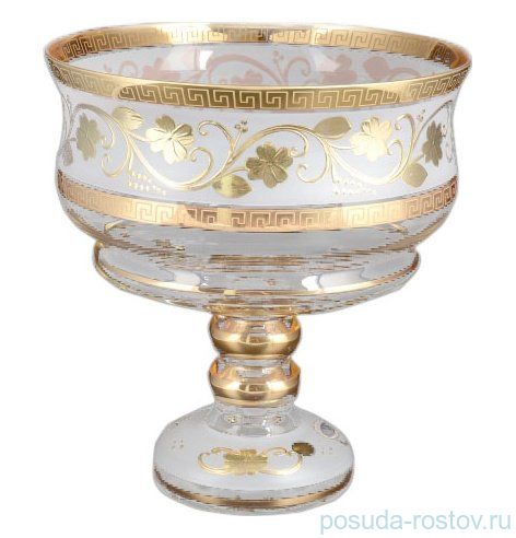 Фруктовница 26 см н/н белая "Версаче /Золотой цветок" / 099278