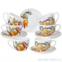 Набор чайных пар 330 мл 6 шт &quot;Fruit basket /Fruit  tea&quot; / 349095