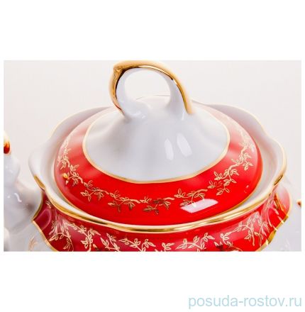 Заварочный чайник 1,1 л &quot;Мария /Красная с золотыми листиками&quot; / 043889