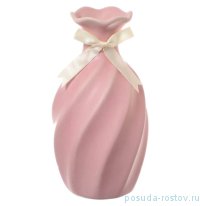 Ваза для цветов 20 см розовая / 140479
