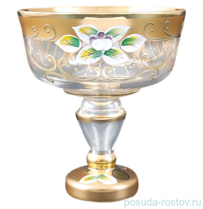 Конфетница 13 см н/н золото "Star Crystal /Лепка" / 099046