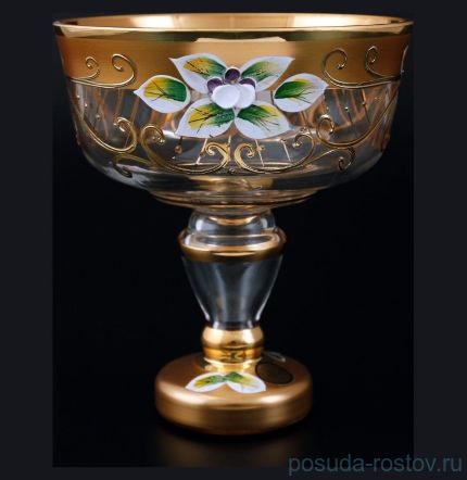 Конфетница 13 см н/н золото &quot;Star Crystal /Лепка&quot; / 099046