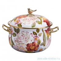 Кастрюля 22 см с крышкой эмалированная 4,8 л &quot;Фландрия&quot; / 368688