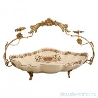 Блюдо 33 х 28 х 22 см овальное н/н с ручкой  / 368903