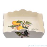 Салфетница 22 х 22 см квадратная &quot;Artigianato ceramico /Лимоны&quot; / 156819