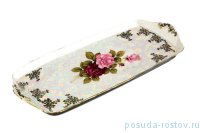 Поднос 37 см прямоугольный &quot;Корона /Аляска /Роза перламутр&quot; / 157291