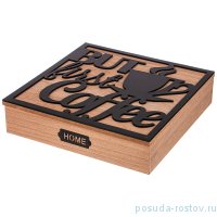 Шкатулка для чая 24 х 24 х 5,5 см &quot;coffee &amp; tia time&quot; / 254850