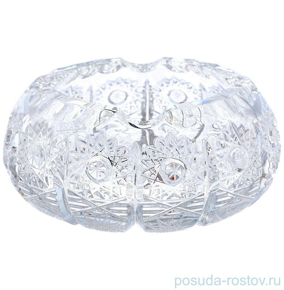 Пепельница 10 см "Glasspo /Хрусталь резной" / 039504