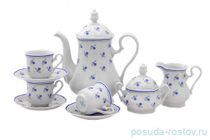 Кофейный сервиз на 6 персон 15 предметов &quot;Мэри-Энн /Незабудка&quot; / 028008