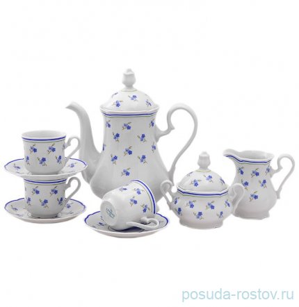 Кофейный сервиз на 6 персон 15 предметов &quot;Мэри-Энн /Незабудка&quot; / 028008