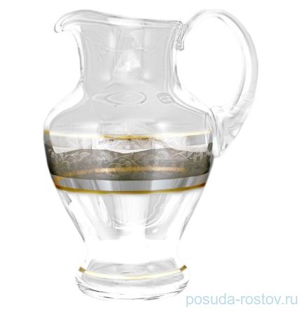 Кувшин для воды 1,5 л &quot;Цветочный узор на платине&quot; / 114409