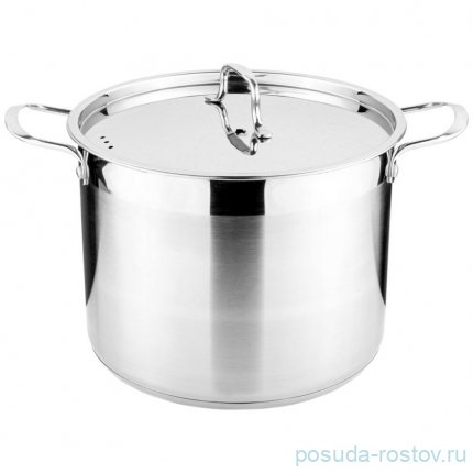 Кастрюля 28 x 24 см с крышкой 14 л индукционное дно Agness / 339531