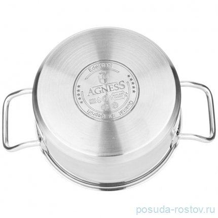Кастрюля 28 x 24 см с крышкой 14 л индукционное дно Agness / 339531