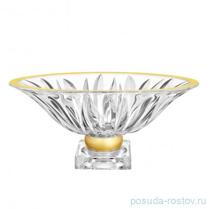Фруктовница 36 х 20 х 16 см н/н овальная &quot;Flame /Матовая полоса&quot; AS Crystal / 208840