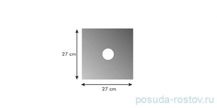 Защитная пластина для газовых плит 27 x 27 см 4 шт &quot;PRESTO&quot;  / 247502