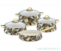 Набор кастрюль 7 предметов антипригарное покрытие коричневые &quot;ORIGAMI SETS&quot; / 284152