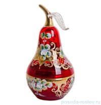 Вазочка с крышкой - груша &quot;Лепка красная&quot; маленькая / 046762