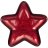 Блюдо 17 х 17 см Звезда &quot;Star red shiny&quot; / 226070
