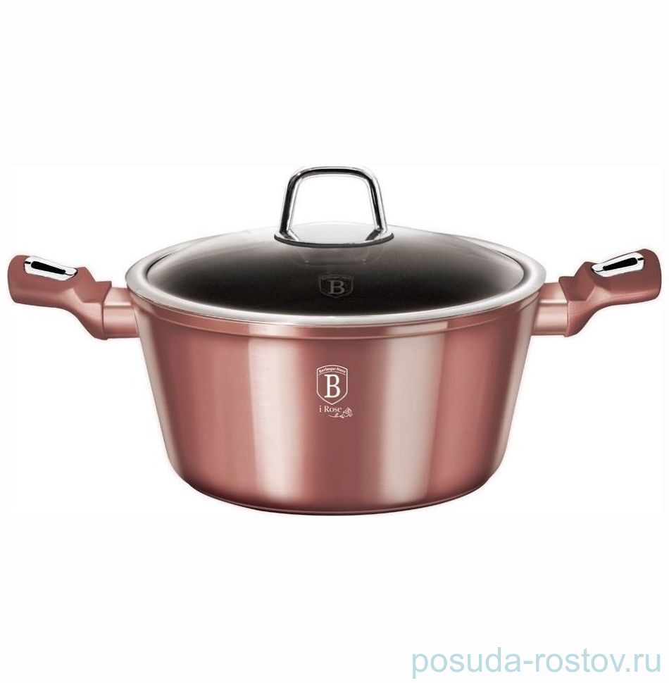 Кастрюля 20 см с крышкой 2,5 л "I-Rose Edition" / 163847